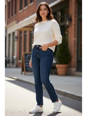Levis Classic Straight Jeans Women's Easy Fit Dark Wash Blue Denim 30X30